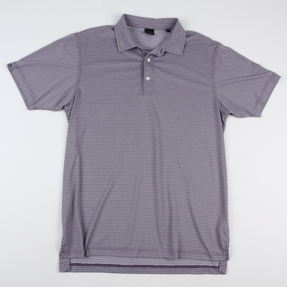 Dunning Golf Performance Polo Shirt Mens Large Purple Gray